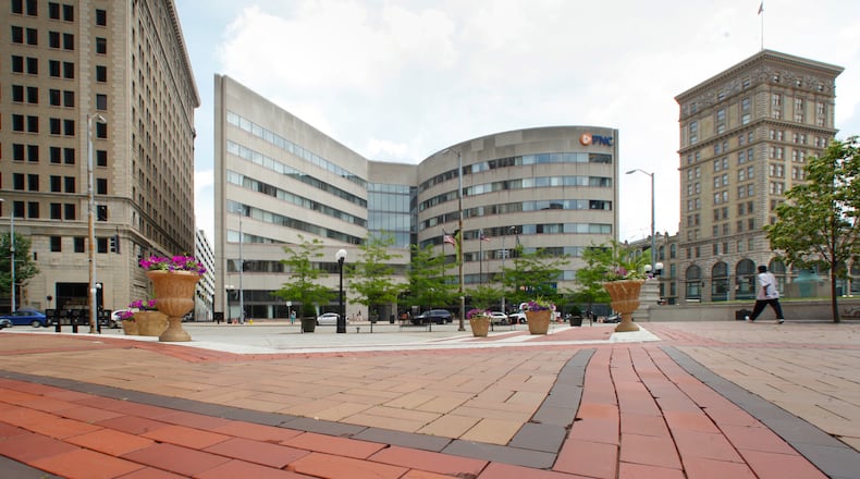 The PNC Building (center) at Third and Main streets. CHRIS STEWART / STAFF