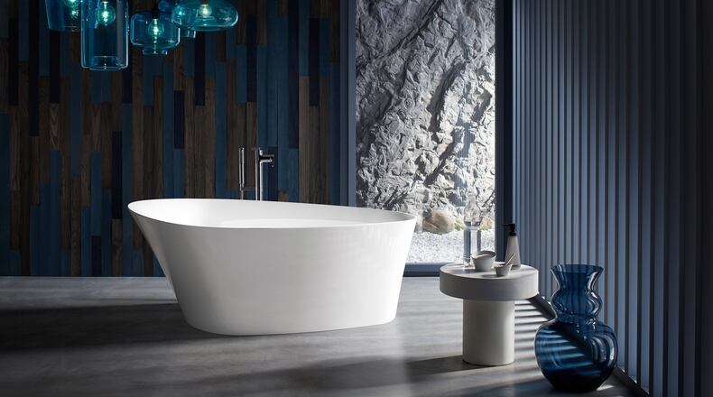 Freestanding baths give you the freedom of placing the fixture in the middle of your bathroom, making it the focal point. (Kohler)