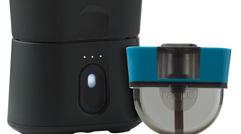 The Radius Repellent System is a compact solution, with a six-hour rechargeable Lithium Ion battery creating a 110-square foot mosquito protection zone. (Handout/TNS)