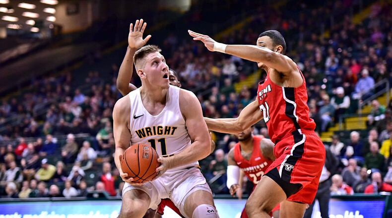 Wright State’s Loudon Love looks for a shot during Saturday’s game vs. Youngstown State at the Nutter Center. Joseph Craven/CONTRIBUTED