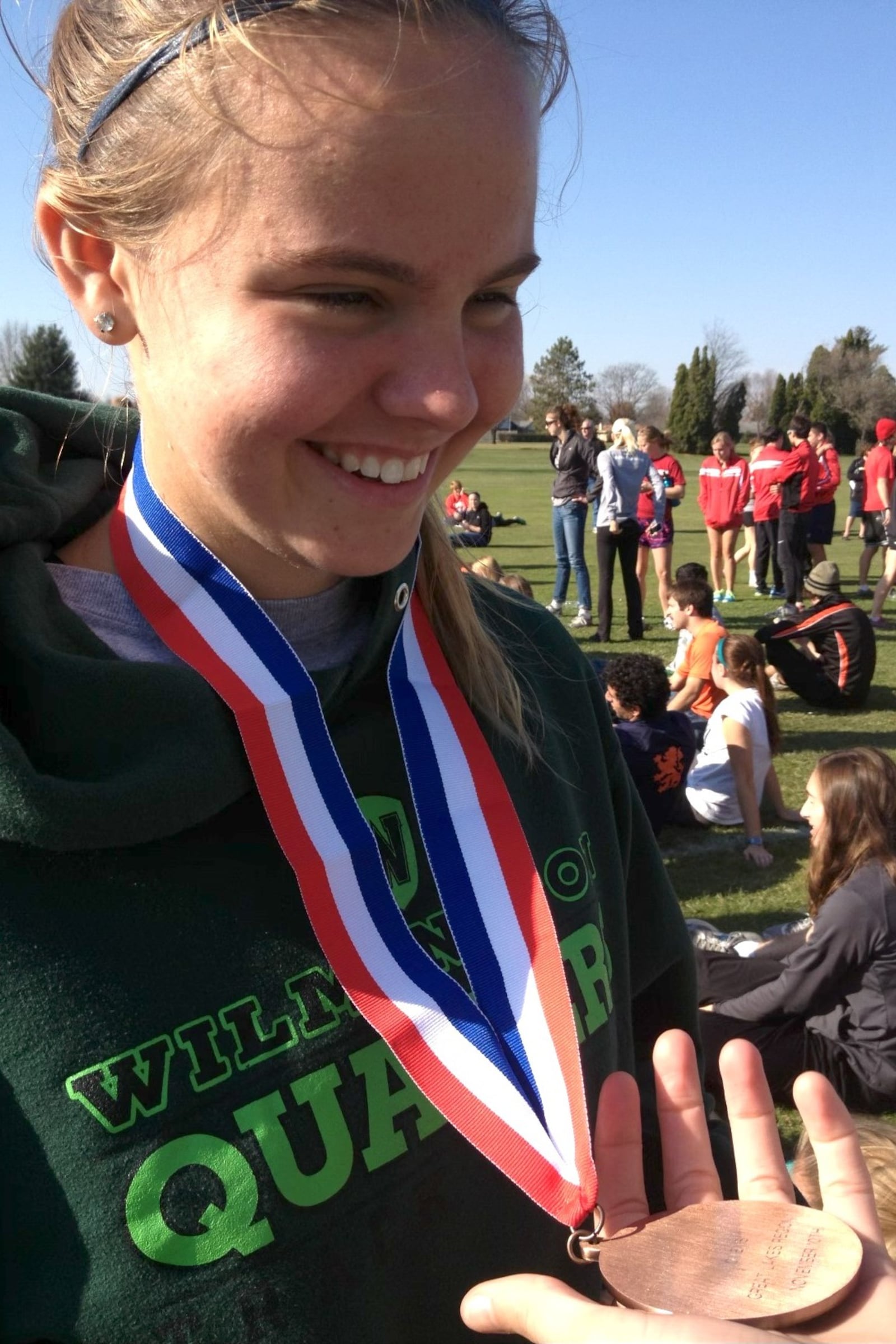 Jenna Parlette after winning a medal for Wilmington College at the Great Lakes Regional. CONTRIBUTED PHOTO