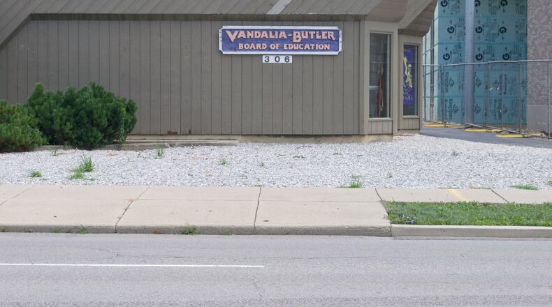 The Vandalia-Butler Board of Education office will be demolished following the renovation of the old public librray building. CASEY LAUGHTER/ STAFF