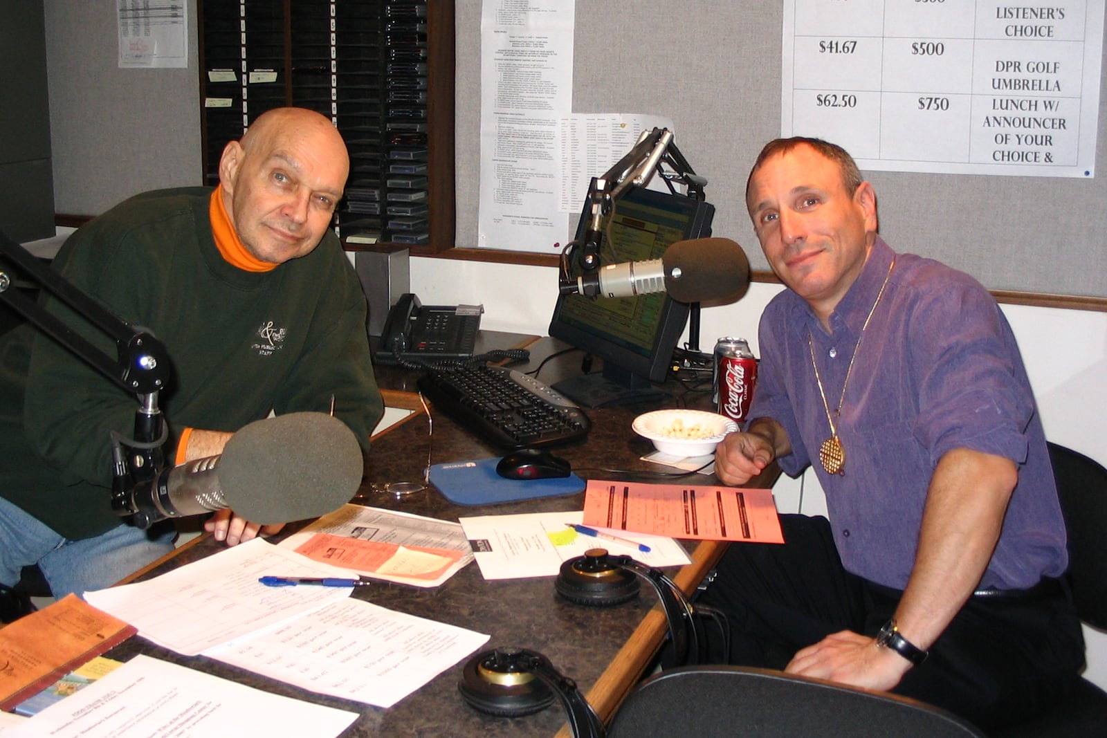 A 2006 pledge drive with Dayton Philharmonic conductors Charles Wendelken Wilson (left) and Neal Gittleman.
CONTRIBUTED