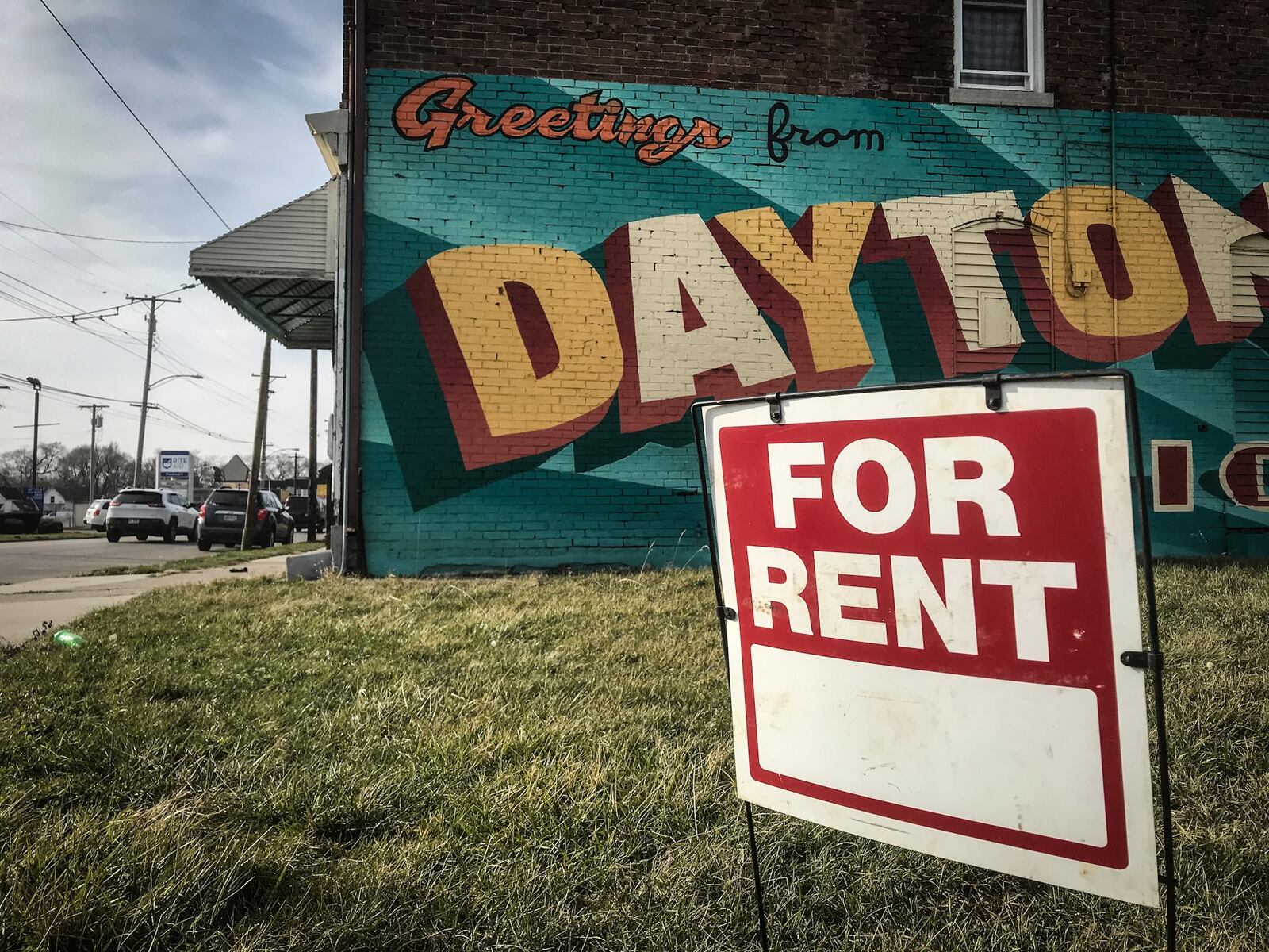 A for rent sign in East Dayton.