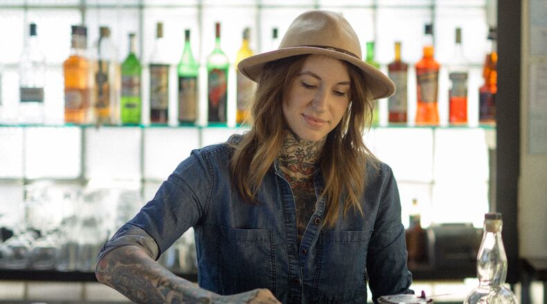 Callie Young, bar manager at Corner Kitchen restaurant in Dayton's Oregon District.