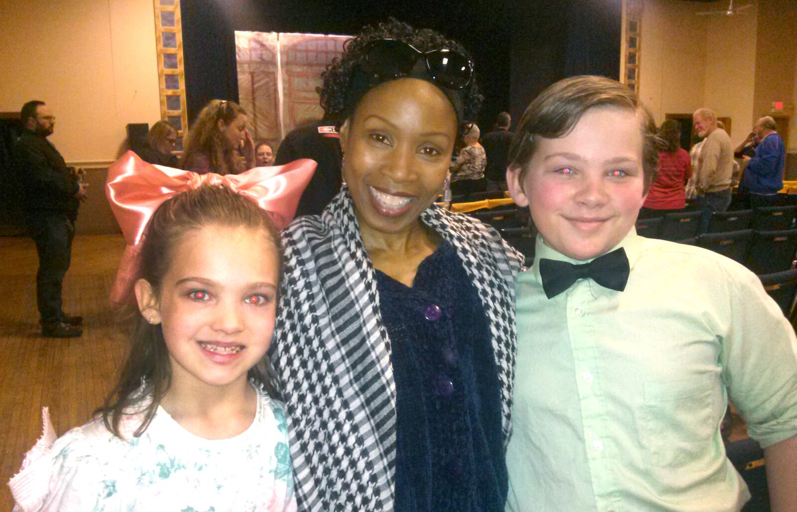 Sheri "Sparkle" Williams with fans Bethany and Bradley Scearce.  CONTRIBUTED PHOTO