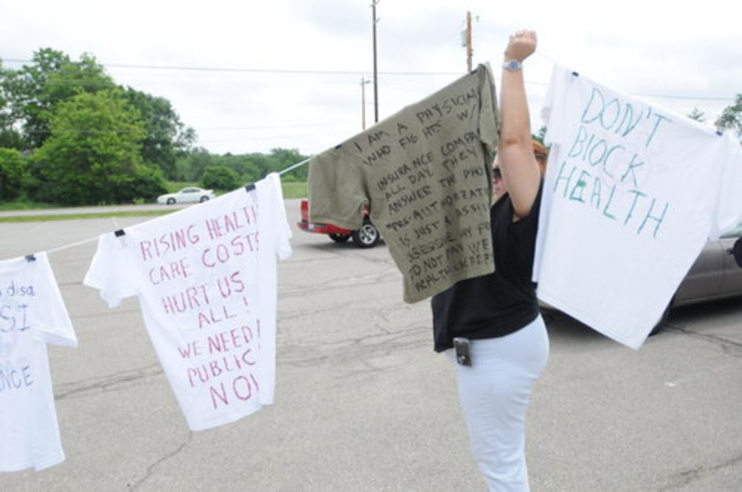 Protests at Rep. John Boehner's office in West Chester Twp.