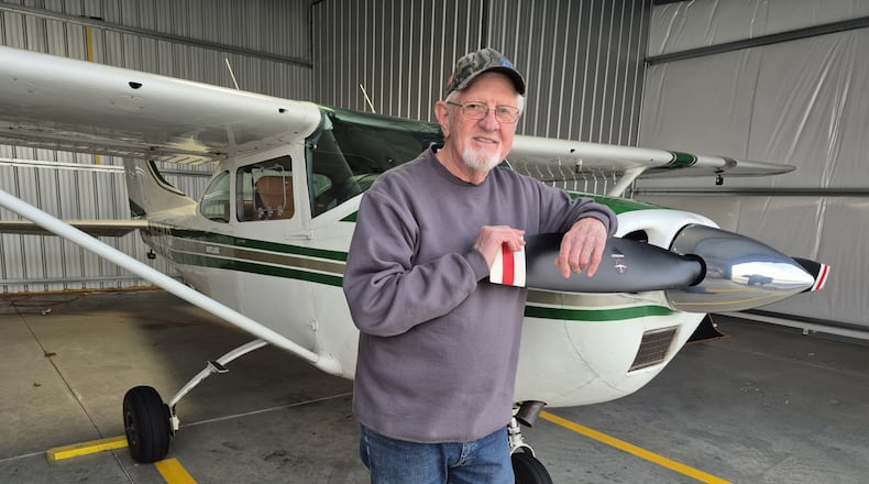 Warren County pilot Ken Ross said he will give a ride to just about anyone who asks. On Thursday, Ross will give hospice patient James Whitehead his first ever trip in an airplane. MICHAEL KURTZ / STAFF