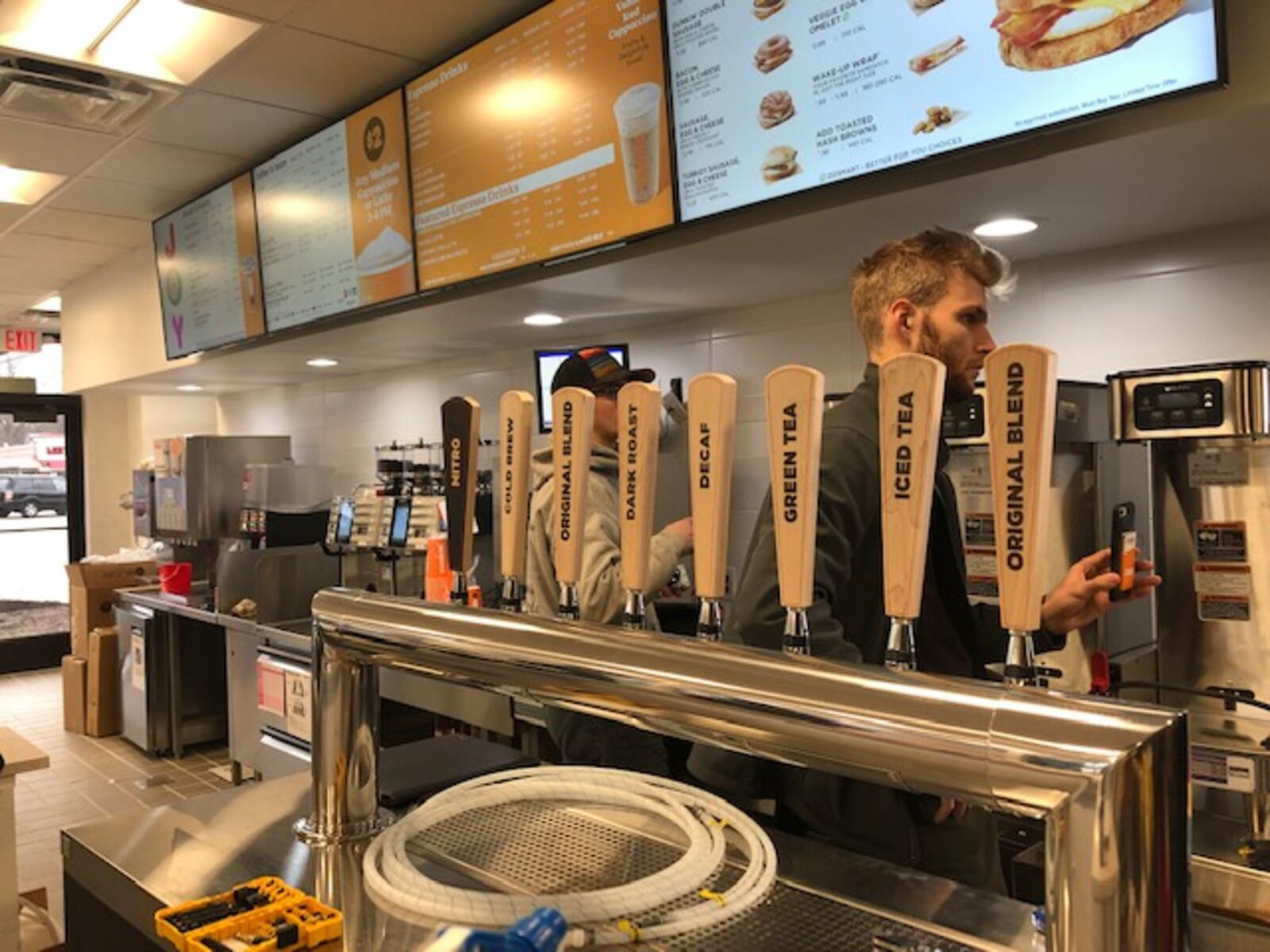 This Dunkin' Donuts store on Far Hills Avenue north of Whipp Road in Washington Twp. hosted its grand opening in January 2019. Dunkin’ Donuts announced on July 30, 2020 that it will shut down 800 stores nationwide, but Dayton-area franchise owner Pat Gilligan says is seeking to add more doughnut shops, and has no plans to close any of his southwest Ohio locations. MARK FISHER/STAFF