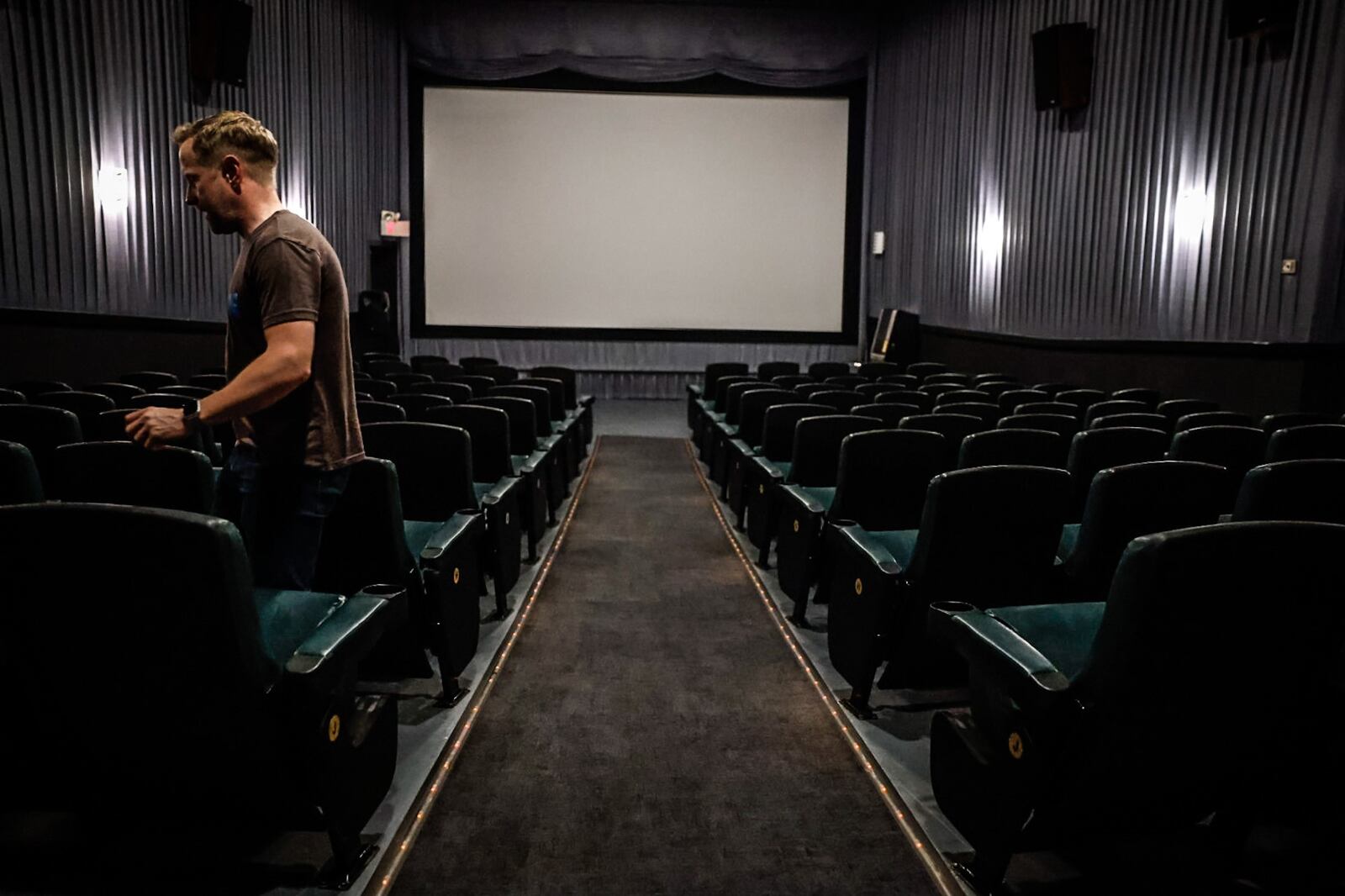 Jonathan McNeal is The manager of the Neon in Dayton. The Neon is a small, independent theater in Dayton. JIM NOELKER/STAFF