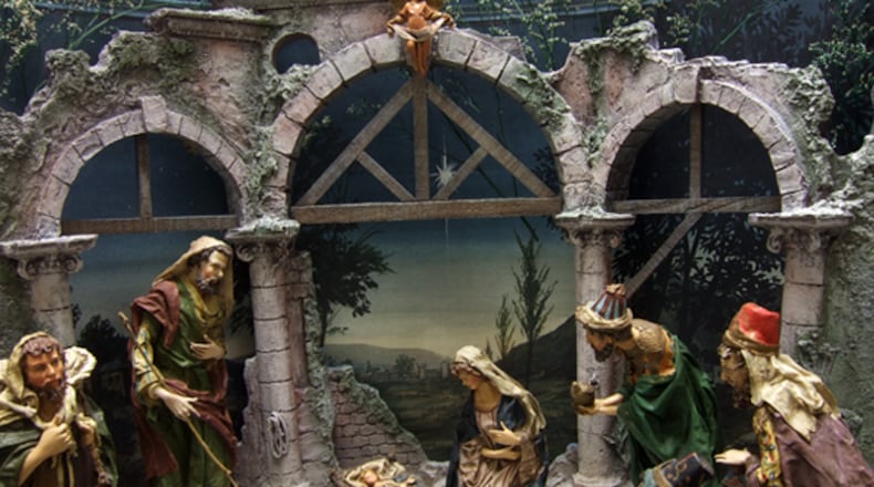 The Biblical story of Jesus' birth is displayed through nativity scenes exhibiting at the University of Dayton. CONTRIBUTED