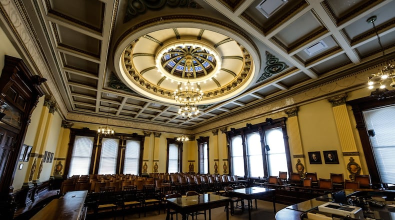 The Miami County Courthouse.  JIM NOELKER/STAFF