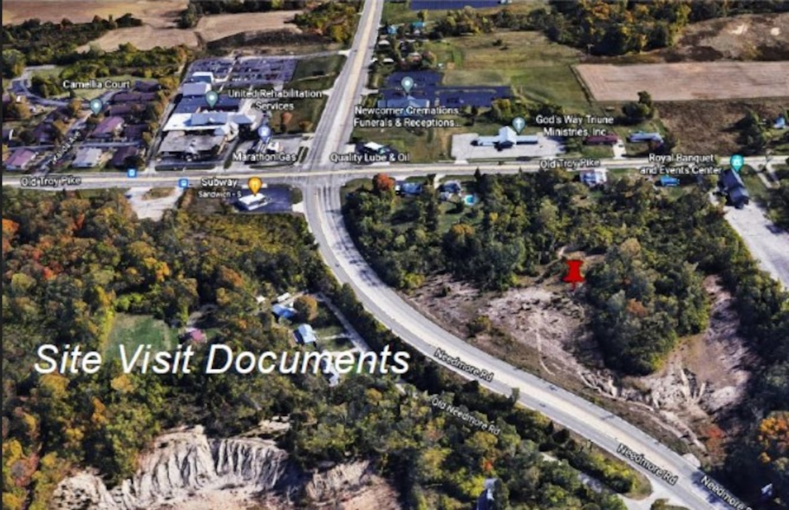 A site map of the proposed Beacon Place Village, located near the southwest corner of Old Troy Pike and Needmore Road in northeast Dayton. CONTRIBUTED