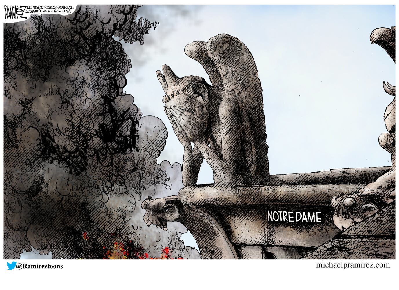 Week in cartoons: Notre Dame Cathedral fire, Tiger Woods and more