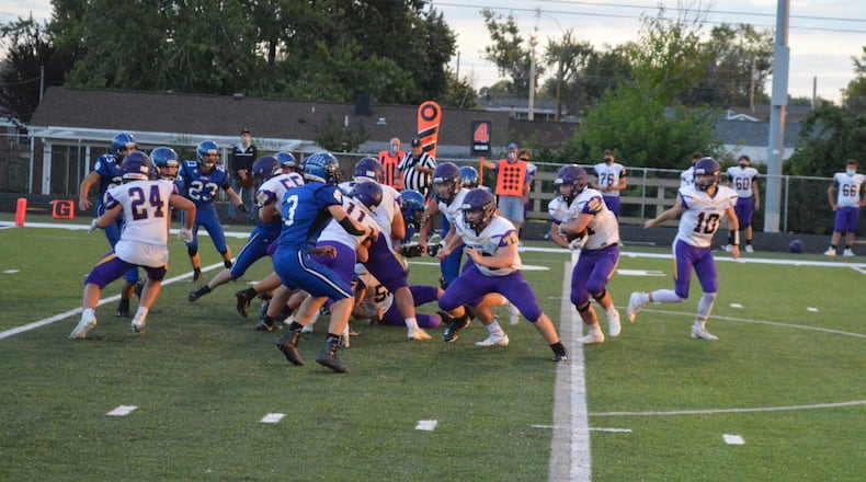 Bellbrook topped Brookville 42-21 on Friday night to improve to 5-0. Eric Frantz/CONTRIBUTED