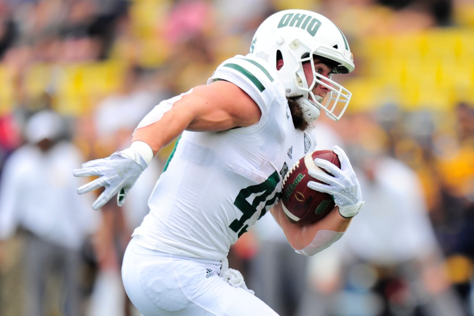 Ohio University RB and Covington High School grad A.J. Ouellette was named the MAC player of the year. MADDIE SCHROEDER PHOTO