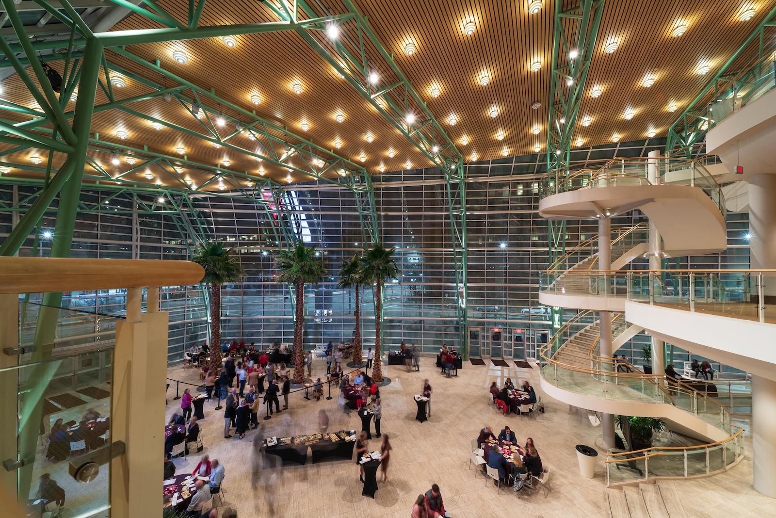 The Wintergarden of the Benjamin & Marian Schuster Performing Arts Center in downtown Dayton. TOM GILLIAM / CONTRIBUTING PHOTOGRAPHER