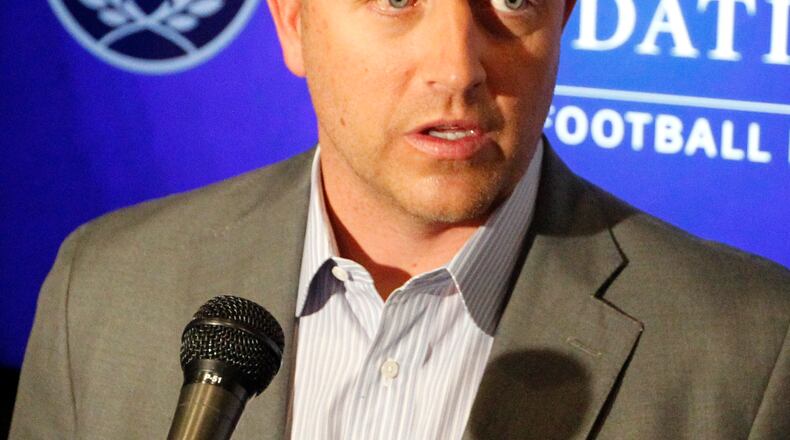 ESPN analyst Kirk Herbstreit talks to reporters on Friday, Jan. 9, 2015, at the Renaissance Dallas Hotel. David Jablonski/Staff