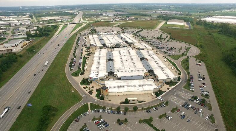 Owners of the Cincinnati Premium Outlets mall in Monroe recently announced an expansion with two new stores opening and the addition of a pizza eatery. The mall, which is visible from Interstate 75, is located near the Butler and Warren county border. (File Photo\Journal-News)
