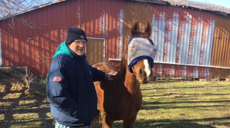 Greg Ivey and his horse Paula Dec. 30, 2016.