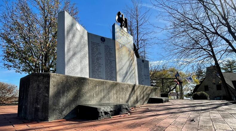 Municipal Brew Works will tap a brand new beer to celebrate veterans on Friday, Nov. 11, 2022, honoring all who wore the uniform. A portion of the beer's proceeds will support the Butler County Veterans Memorial Maintenance Fund, which is set up at the Hamilton Community Foundation. Names of Butler County residents killed in military conflicts after Vietnam are not currently included on the memorial. Pictured is the wall honoring those killed in conflicts at the Butler County Veterans Memorial at Veterans Park on New London Road on Nov. 9, 2022. MICHAEL D. PITMAN/STAFF