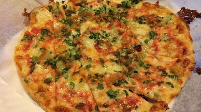 Peta with green onion from El Greco's.