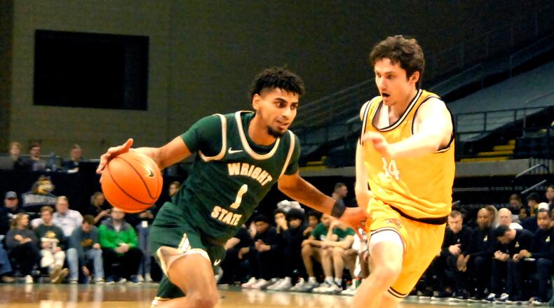 Wright State's Raiders beat the Norse of Northern Kentucky 83-65 in a Horizon League game at the Nutter Center on Friday, Feb. 2. DAVID A. MOODIE/CONTRIBUTING PHOTOGRAPHY