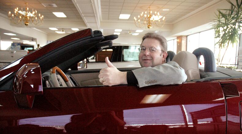 Jeff Schmitt in one of the new Cadillacs at Jeff Schmitt Cadillac in Beavercreek.
