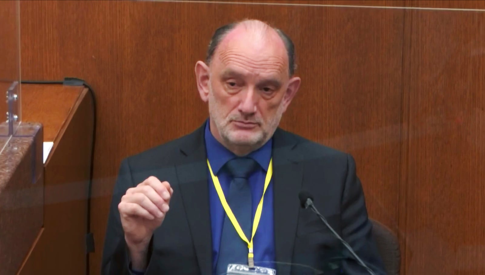 FILE - In this image from video, Dr. David Fowler, a retired forensic pathologist and former chief medical examiner for the state of Maryland testifies as Hennepin County Judge Peter Cahill presides, on April 14, 2021, in the trial of former Minneapolis police Officer Derek Chauvin at the Hennepin County Courthouse in Minneapolis, Minn. Chauvin is charged in the May 25, 2020 death of George Floyd. (Court TV via AP, Pool, File)