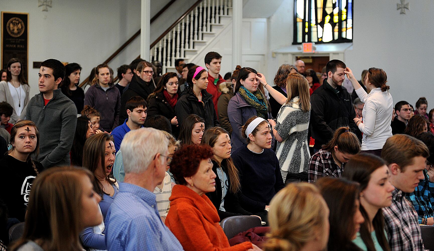 Ash Wednesday mass at UD