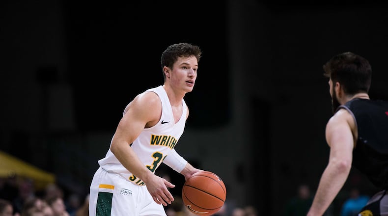 Wright State’s Cole Gentry scored 20 points and tied a school record in Sunday’s win over IUPUI by hitting all of his free-throw attempts. Joseph Craven/CONTRIBUTED