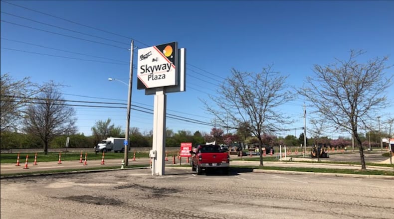 A file photo of Skyway Plaza in Fairborn. The now largely vacant site, a former shopping center on Ohio 444, will be redeveloped by Synergy and Mills and the Fairborn Development Corporation, the two organizations announced Thursday. FILE