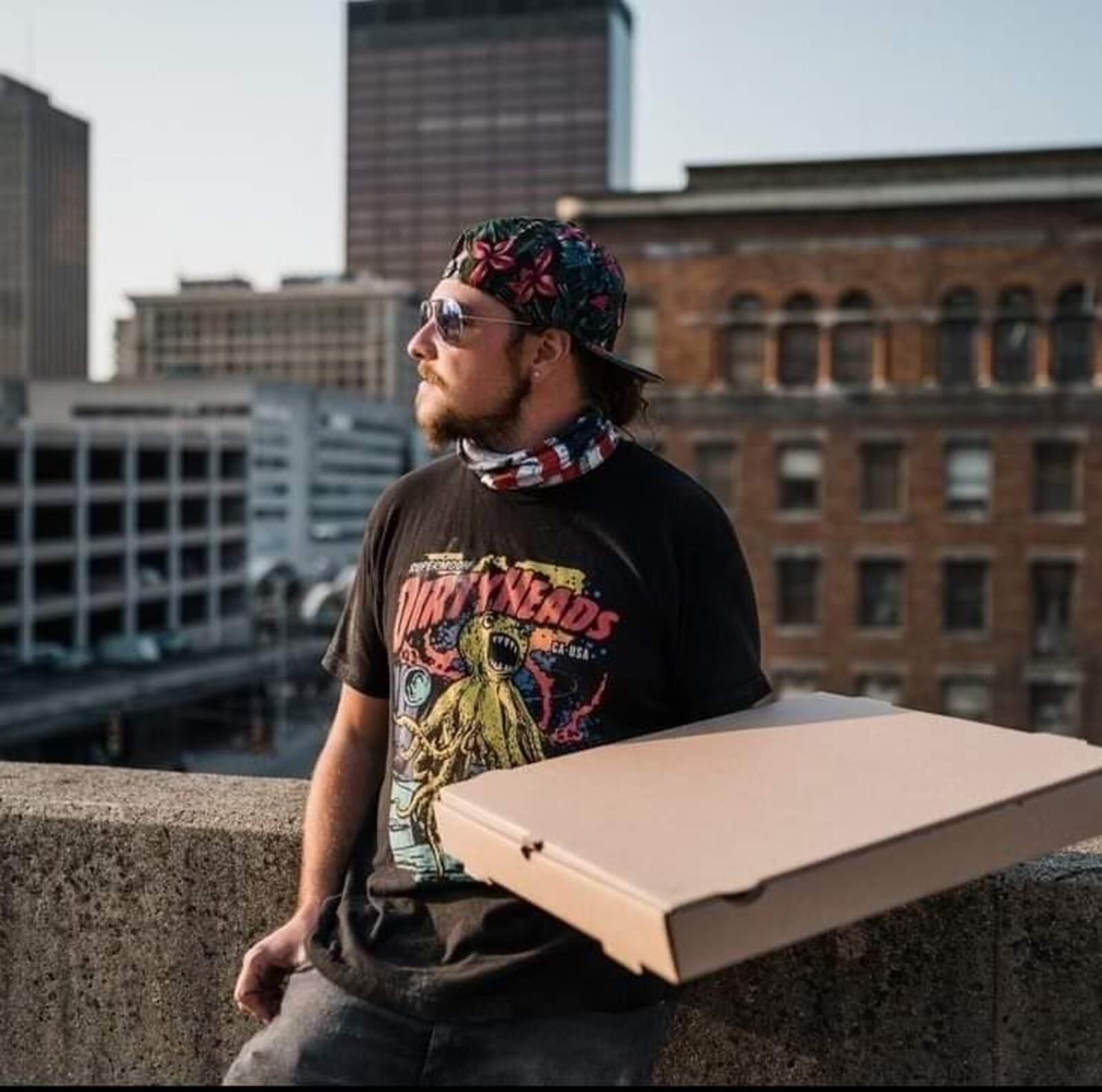 The Pizza Bandit chef and partner, James Burton.