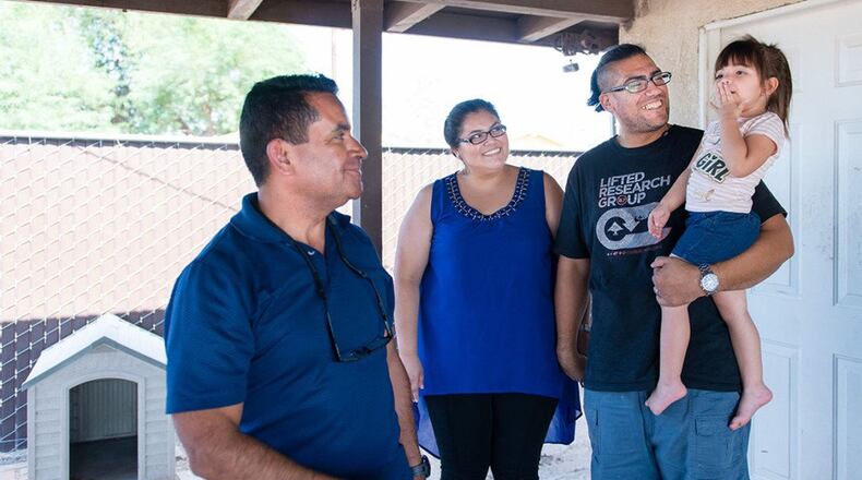 Rosendo Gil, who was a nurse in his native Mexico, said it is crucial to gain the trust of his clients. A couple he has helped, Blas Lopez and Lluvia Padilla, say that over the past three years Gil has taught them how to better care for their daughter. “He’s like a friend,” says Lopez, a former migrant worker. “We have counted on him.” (Heidi de Marco/KHN/TNS)