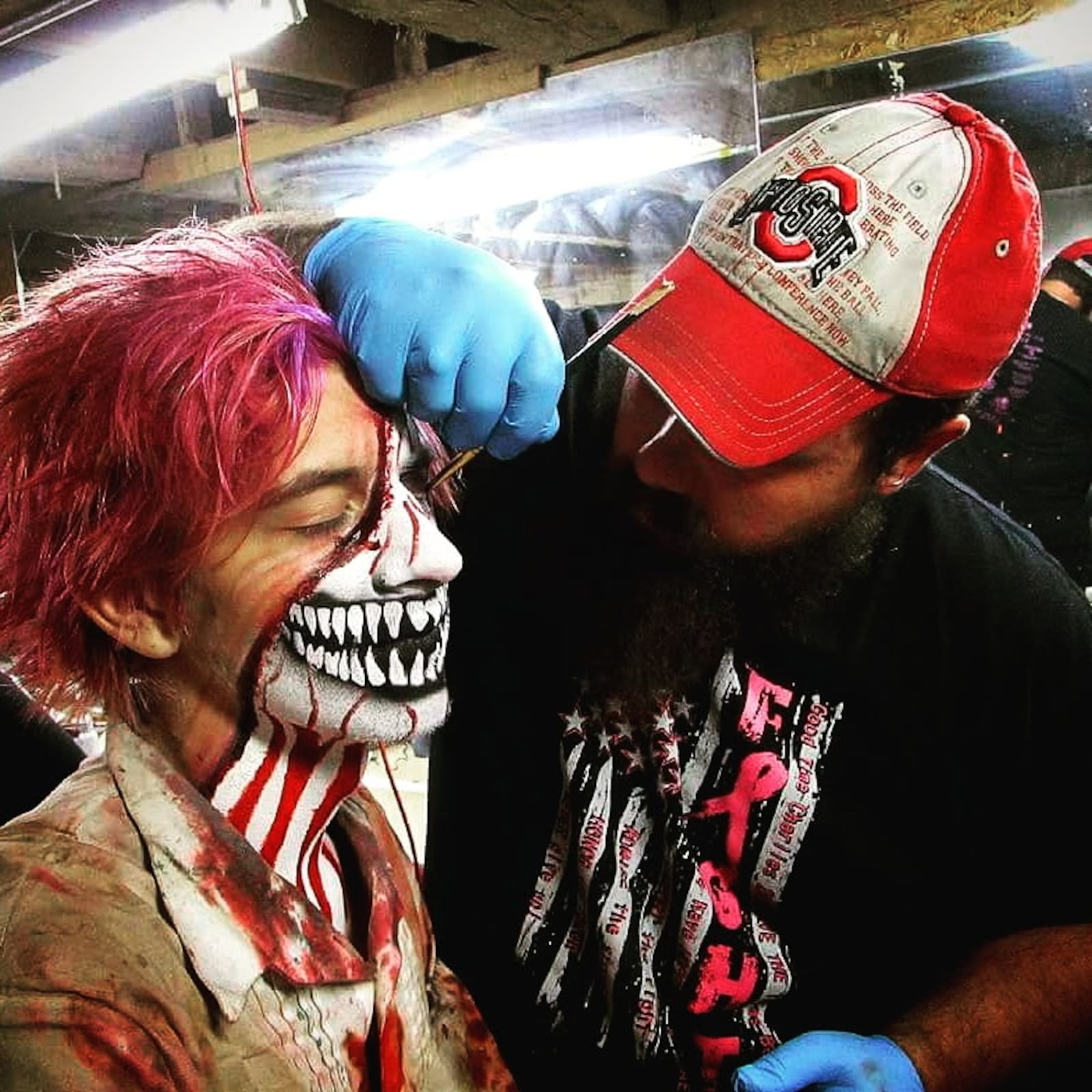 Ryan “Hank” Henry is a makeup artist at Brimstone Haunt in Wilmington (CONTRIBUTED PHOTO).
