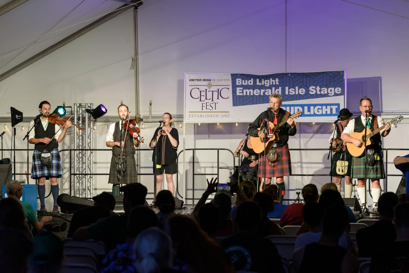 The Dayton Celtic Festival happened at RiverScape MetroPark in downtown Dayton from Friday, July 25 to Sunday, July 27, 2025. Hosted by the United Irish of Dayton in partnership with Five Rivers MetroParks, the free festival featured bands, dance troupes, cultural exhibits, food, vendors, kilt parades and more. Festival headliner Gaelic Storm, Father Son and Friends, The Drowsy Lads and McGovern Irish Dance are the featured performers in this gallery. Here are highlights from Saturday. TOM GILLIAM / CONTRIBUTING PHOTOGRAPHER
