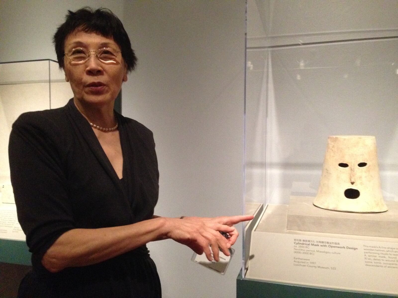 Cincinnati curator Hou-mei Sung talks about a rare bucket-shaped mask which dates from 4000-3000 BC. CONTRIBUTED