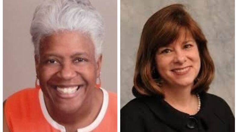 National leaders in aging, Loretta Woodward Veney, left, and Sandy Markwood, right, will visit Dayton this week. CONTRIBUTED