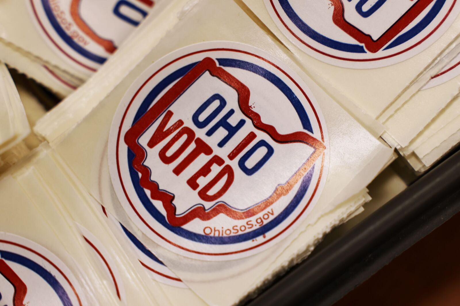 Voters cast their ballots on the first day of early voting at Butler County Board of Elections Tuesday, Oct. 7, 2025 in Hamilton. NICK GRAHAM/STAFF