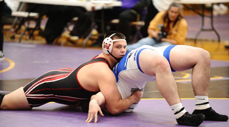 Wayne junior Jacob Padilla is projected to win the 285-pound weight class at the Division I state championships in March. The postseason starts this weekend with the sectional tournament. Greg Billing / Contributed