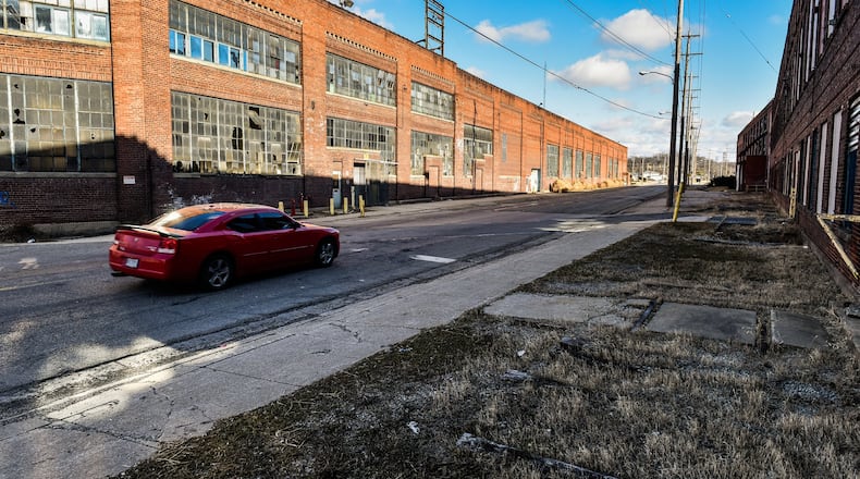 The proposed Spooky Nook Sports at Champion Mill mega-sports complex could fill the old Champion Mill building along B Street in Hamilton. NICK GRAHAM/STAFF