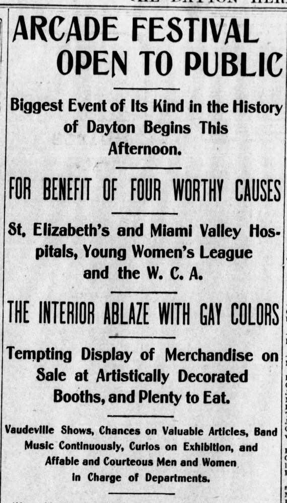 Dayton Arcade history pages