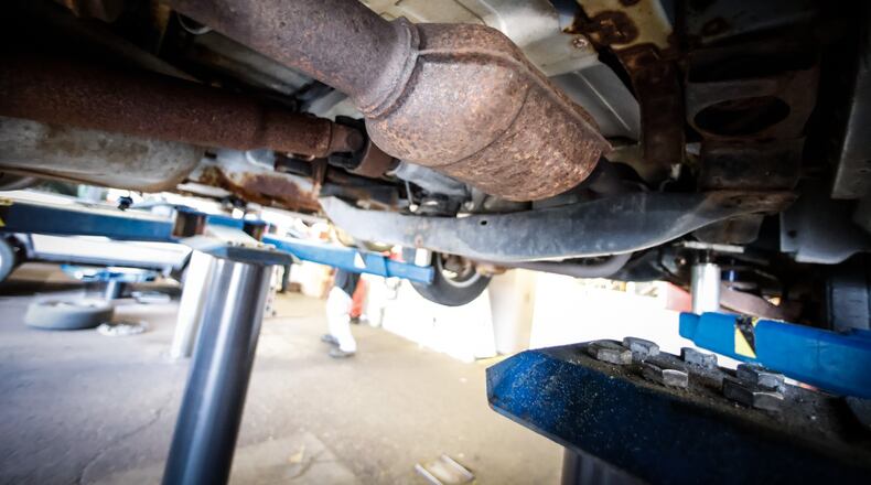 A catalytic converter thefts are up in the Miami Valley. The Dayton Police Department has received 136 reports of thefts of motor vehicle parts and accessories this year, which is a 38% increase from last year. JIM NOELKER/STAFF