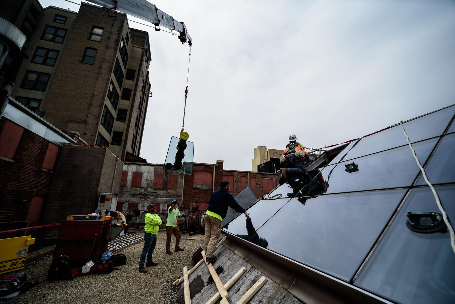 PHOTOS: Behind the scenes on the first day of construction at The Dayton Arcade