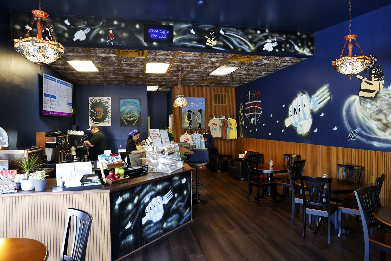 Chowdown Cafe is open at 8095 Beckett Center Dr. in West Chester Township. The location offers a variety of specialty coffee drinks, wine, sandwiches and pastries and more. NICK GRAHAM/STAFF