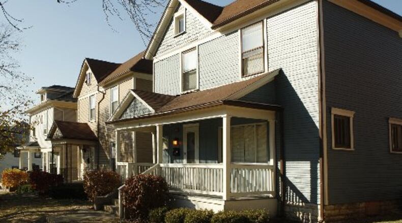 This University of Dayton-owned house at 223 K St. suffered a floor collapse during a party in early November 2010. TY GREENLEES / STAFF