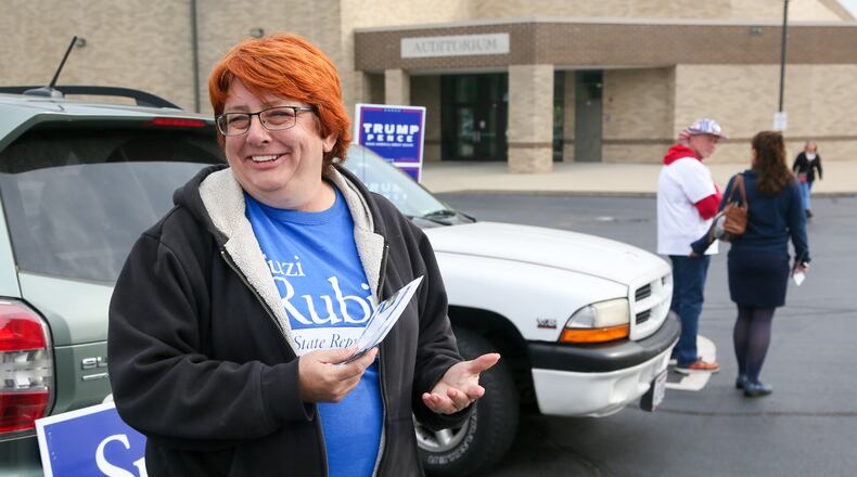 Monroe Vice Mayor Suzi Rubin has resigned her council seat effective Dec. 31, 2017 as she will be moving out of state, according to officials. Last fall, Rubin, a Democrat, unsuccessfully ran for the 53rd Ohio House of Representatives seat. Rubin was handing out campaign materials to voters at Edgewood Middle School, Tuesday, Nov. 8, 2016. GREG LYNCH / STAFF