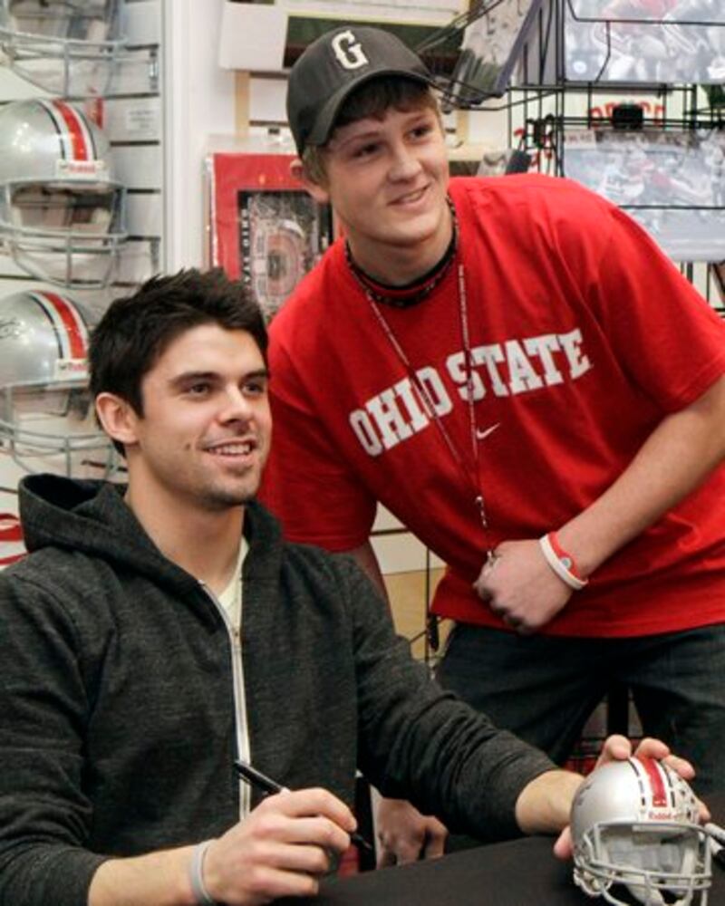 OSU's Dane Sanzenbacher signs autographs