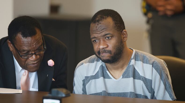 Hermanio Joseph sits in court as he listens to the family of Aiden Clark make statements during his sentencing Tuesday, May 21, 2024. BILL LACKEY/STAFF