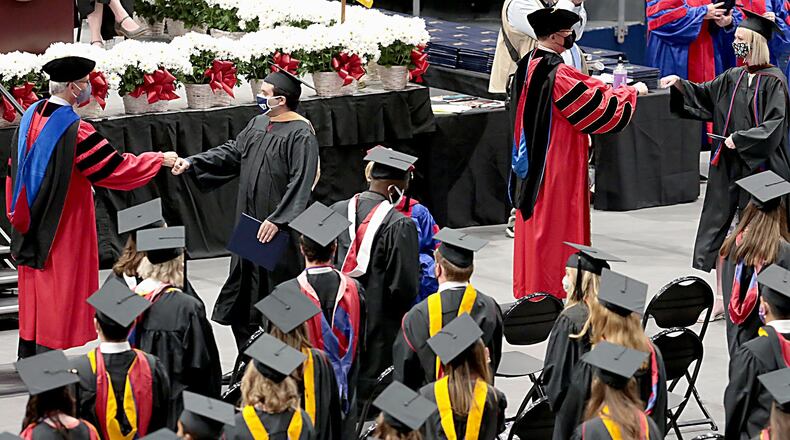 The College of Arts and Sciences, UD’s largest school, held two graduation ceremonies at 9-10:30 a.m. and 1:30-3 p.m. Saturday, May 8 at UD Arena. Photos by Eric Hubbard.